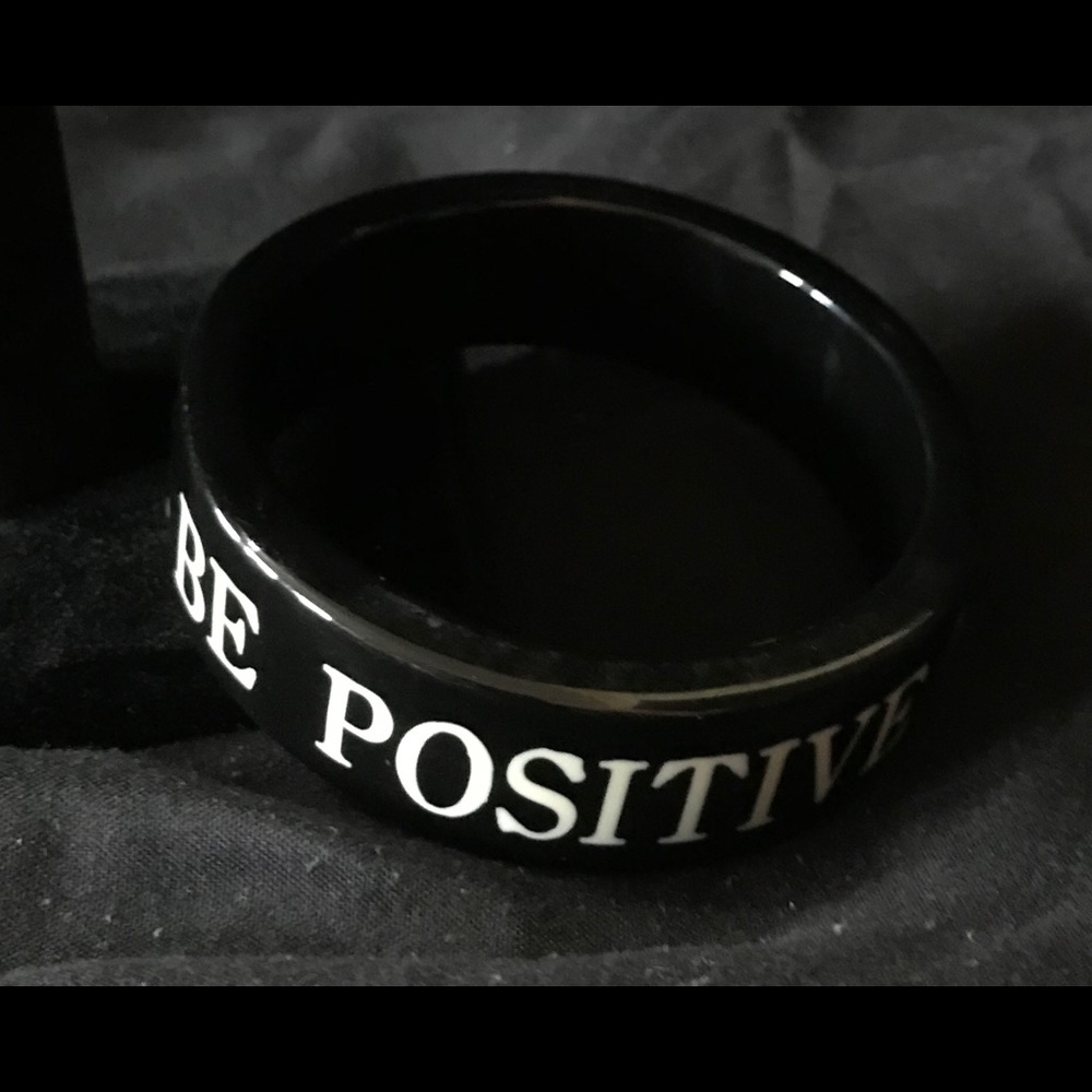 “Be Positive” Bangle Bracelet